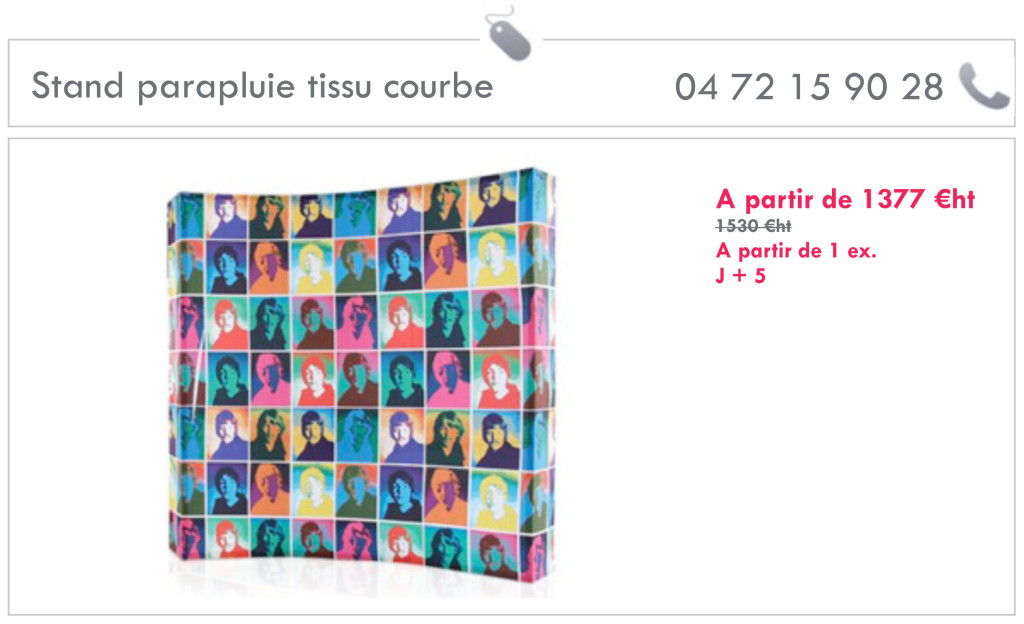 Stand parapluie tissu courbe Lyon