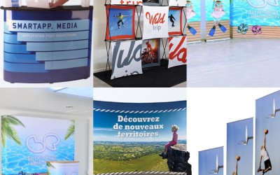 Conception et fabrication de stand d’exposition.