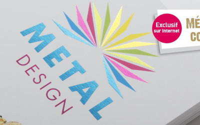 Carte de visite quadri métallisée